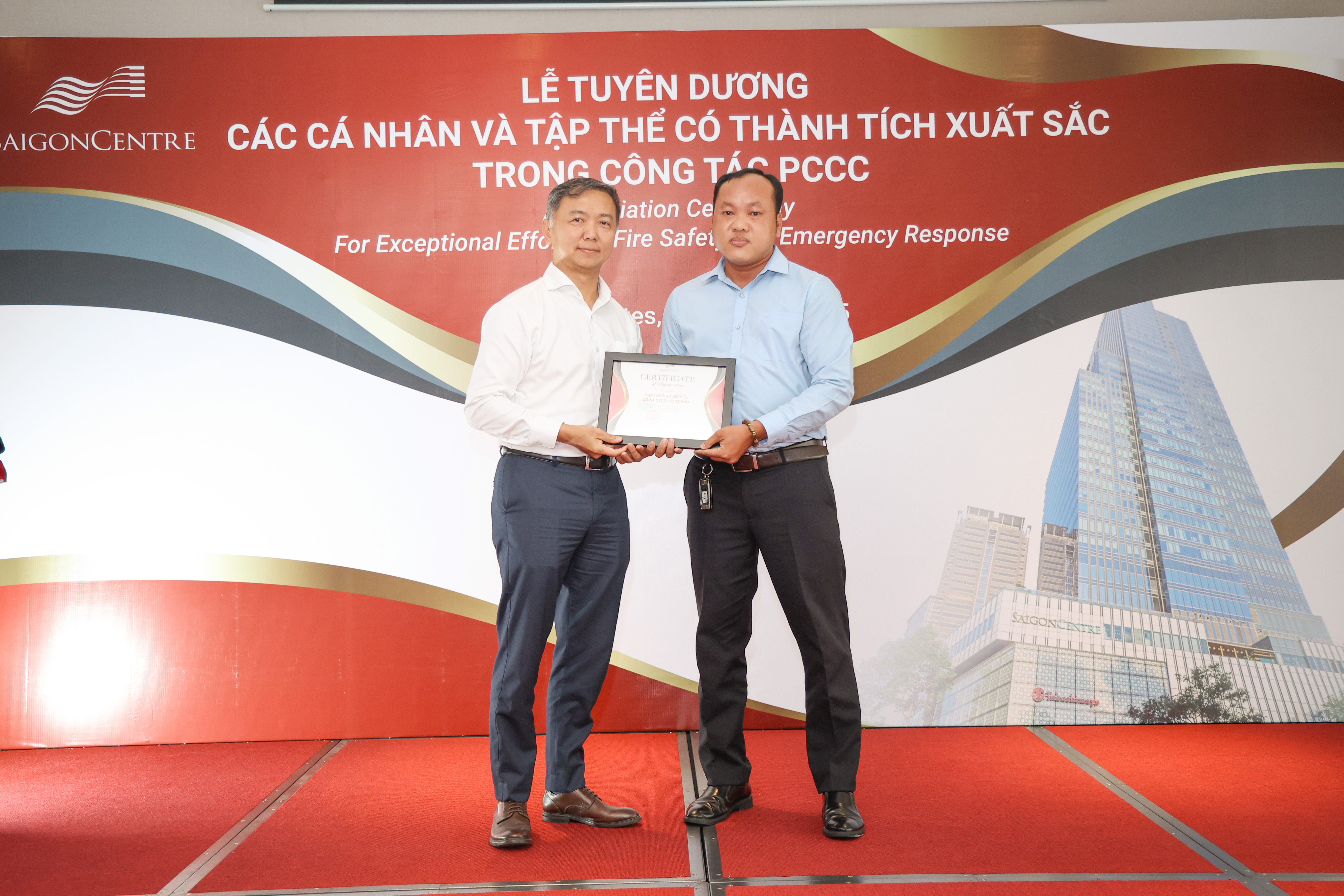 TSP Marks Outstanding Achievement in Fire Safety at Saigon Centre